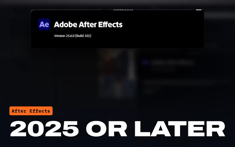 The About After Effects window from the plugin page shoot, under the version the plugin needs: After Effects 2025 or later.
